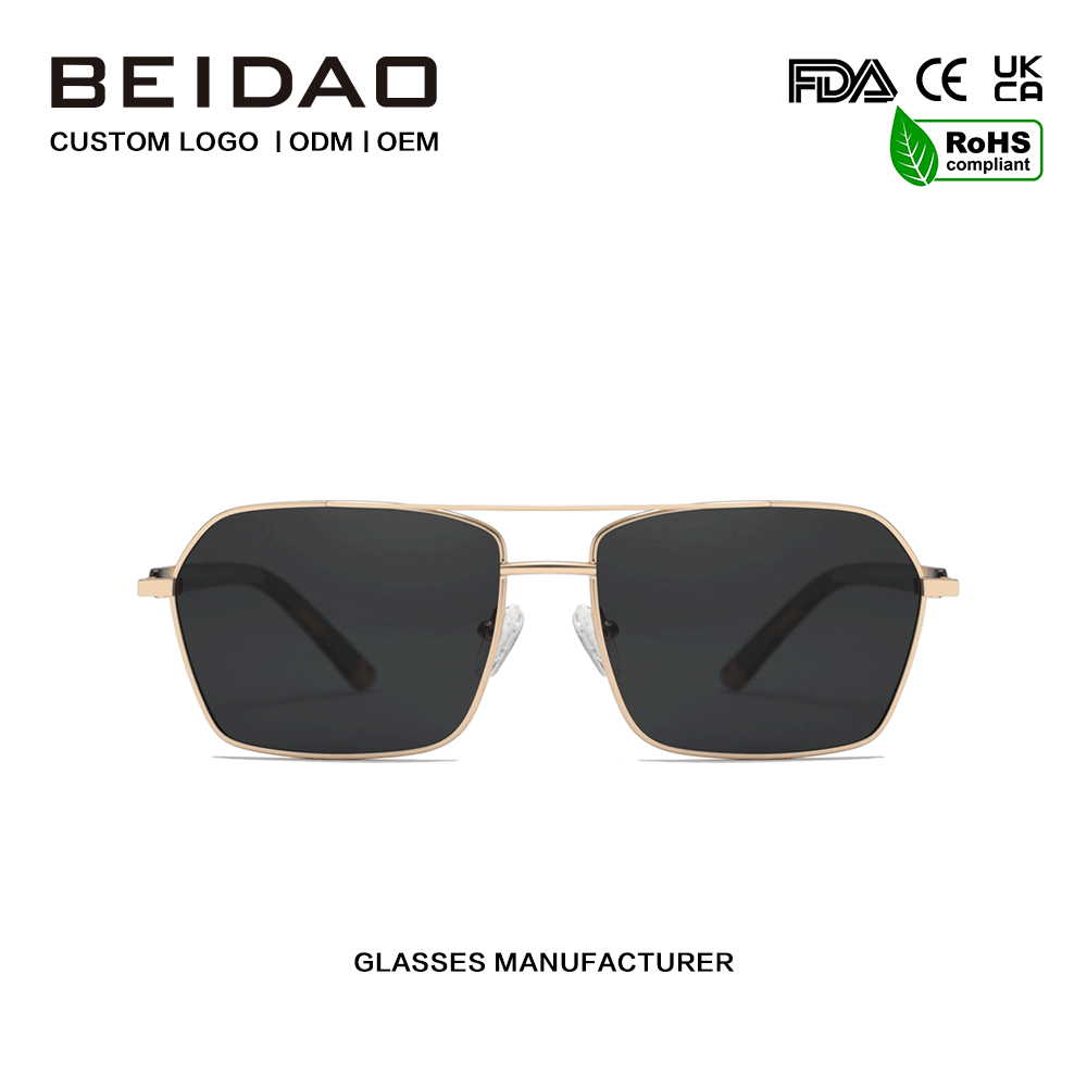 Aluminiozko aleazio retro klasikoak UV400 lente eguzkitako betaurrekoak
