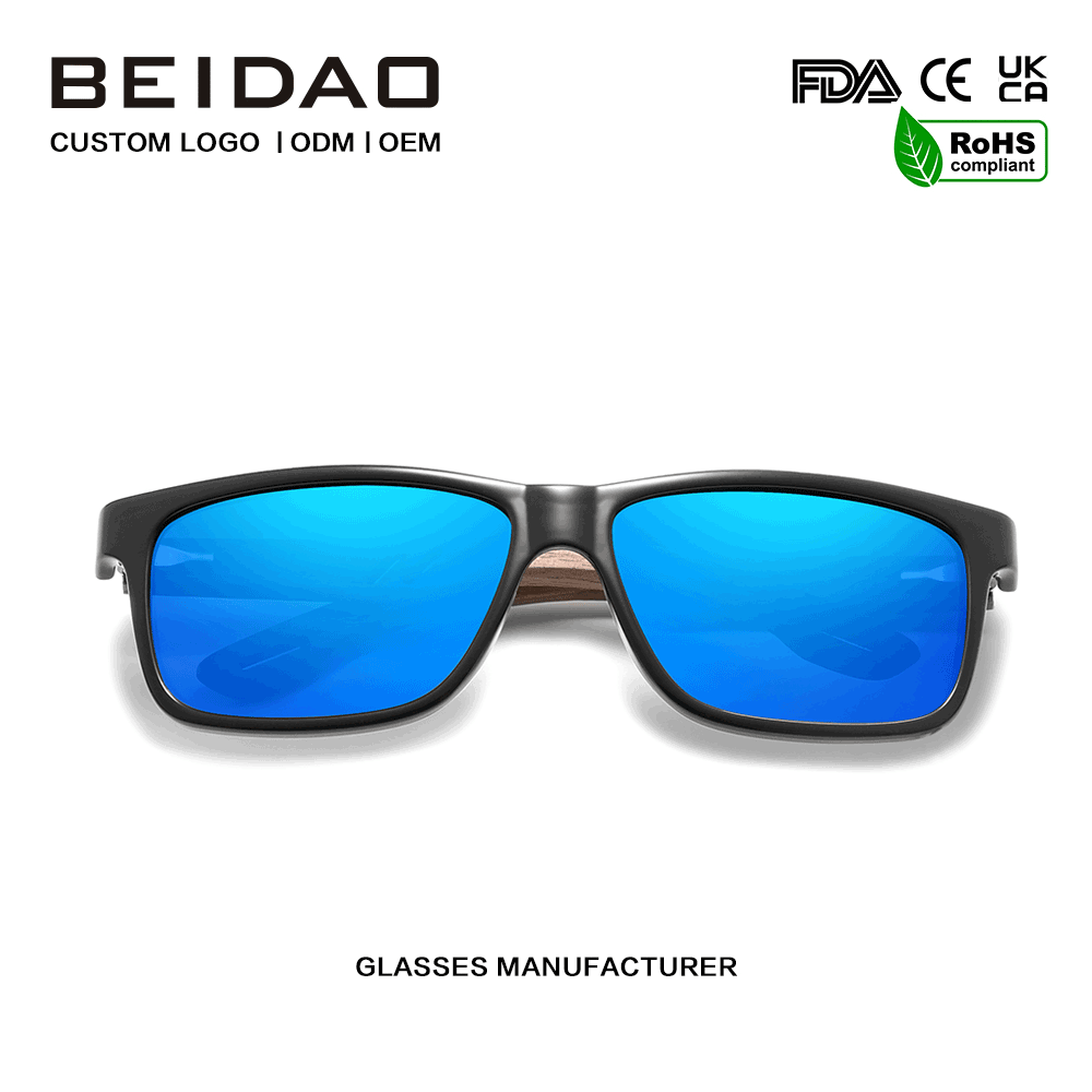 Unisex Intxaur Egitura Blue Polarized Eguzkitako Betaurrekoetarako