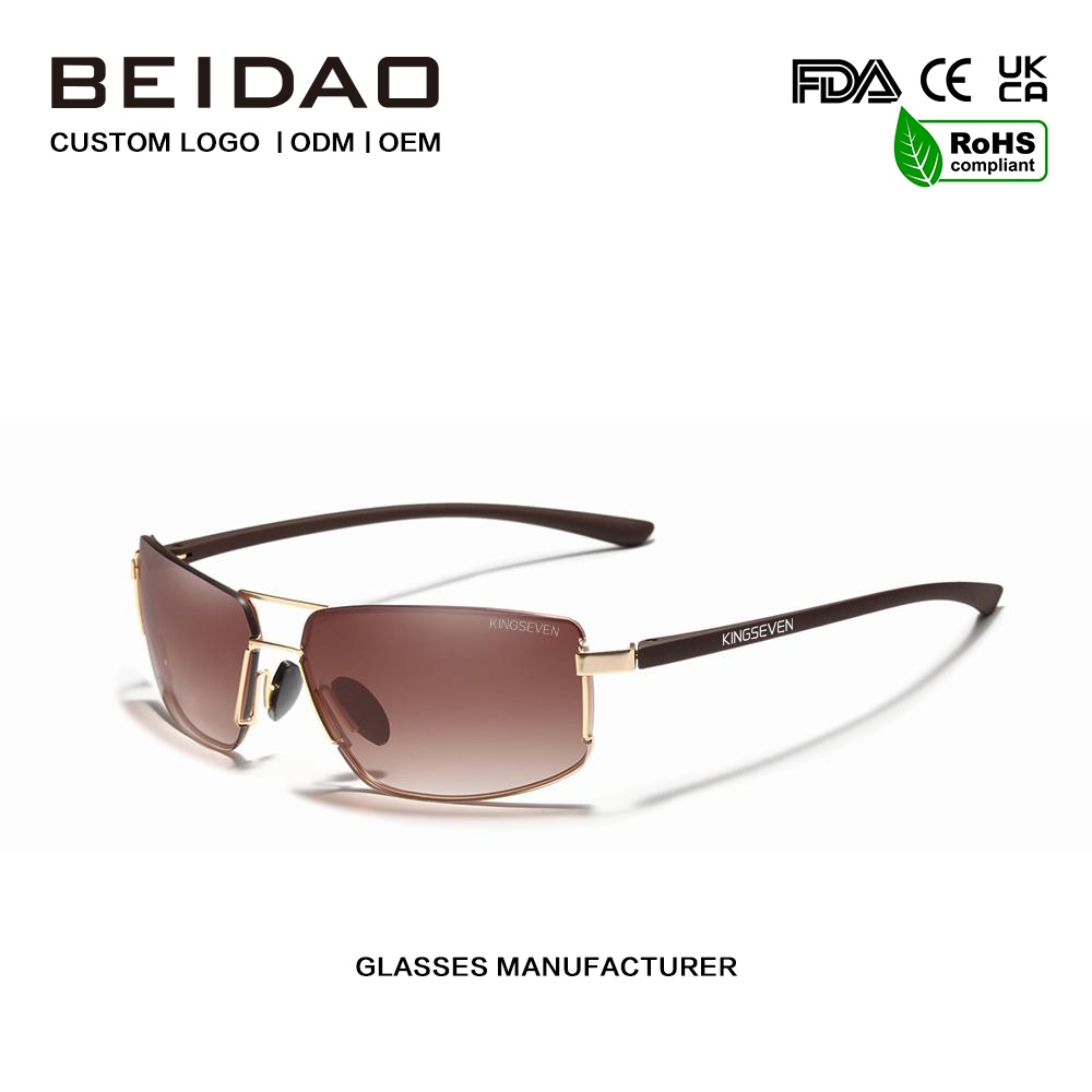 Unisex Vintage Square aluminiozko polarizatutako eguzkitako betaurrekoak