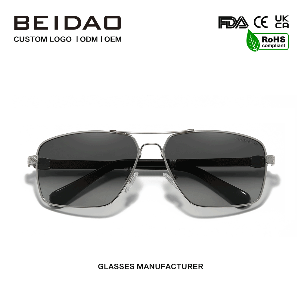 Vintage Square Style Polarized UV400 Gradient Lente Eguzkitako betaurrekoak